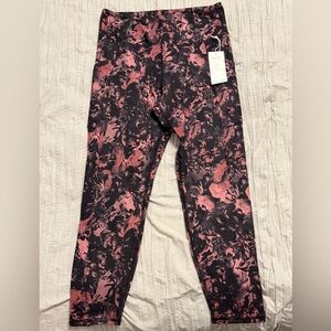 Balance Collection Floral Pink and Black Leggings